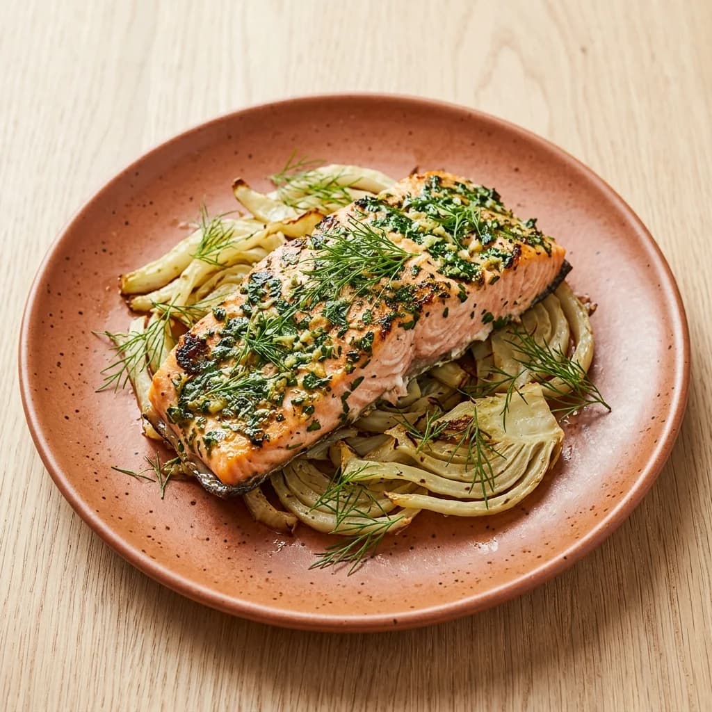 Herb-Baked Salmon with Fennel and Ginger