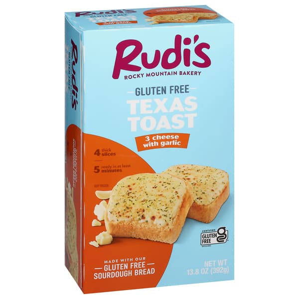 Rudi'S Gluten Free Texas Toast 3 Cheese With Garlic
