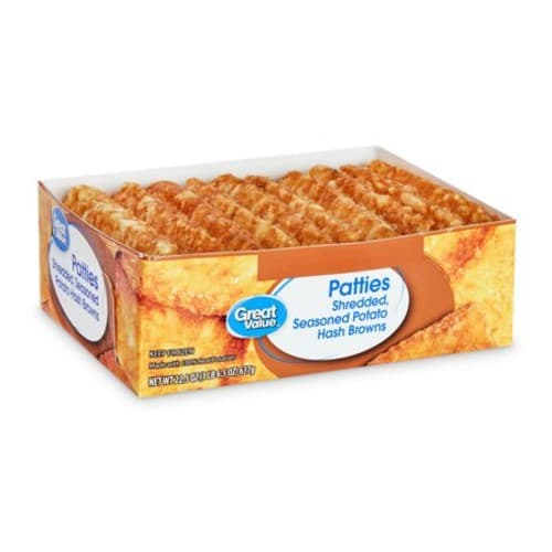 Great Value Shredded Seasoned Potato Hash Brown Patties
