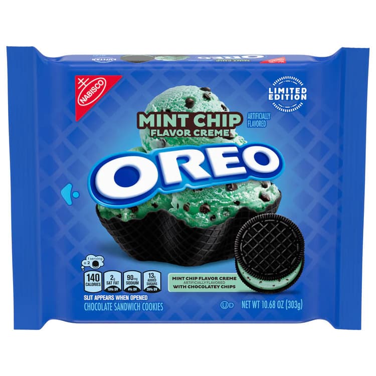 Oreo Limited Edition Mint Chip Chocolate Sandwich Cookies