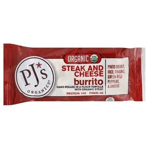 Pjs Organics Burrito Steak & Cheese