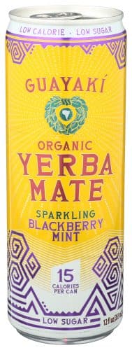 Guayaki Yerba Mate, Organic, Blackberry Mint, Sparkling