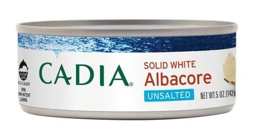 Cadia Unsalted Solid White Albacore Tuna