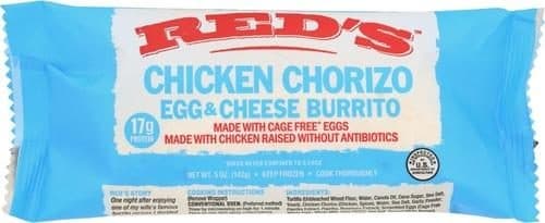 Reds Burrito Chicken Chorizo Egg & Three Cheese