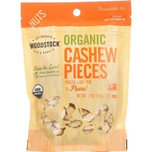 Woodstock Cashew Pieces, Organic, Unsalted