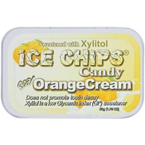 Ice Chips Candy Tin Orange Cream