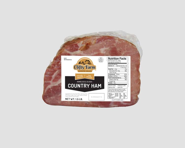 Clifty Farm Country Meats Boneless & Sliced Country Ham