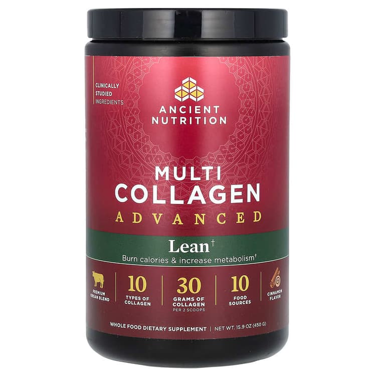 Ancient Nutrition Cinnamon Flavor Lean Advanced Multi Collagen