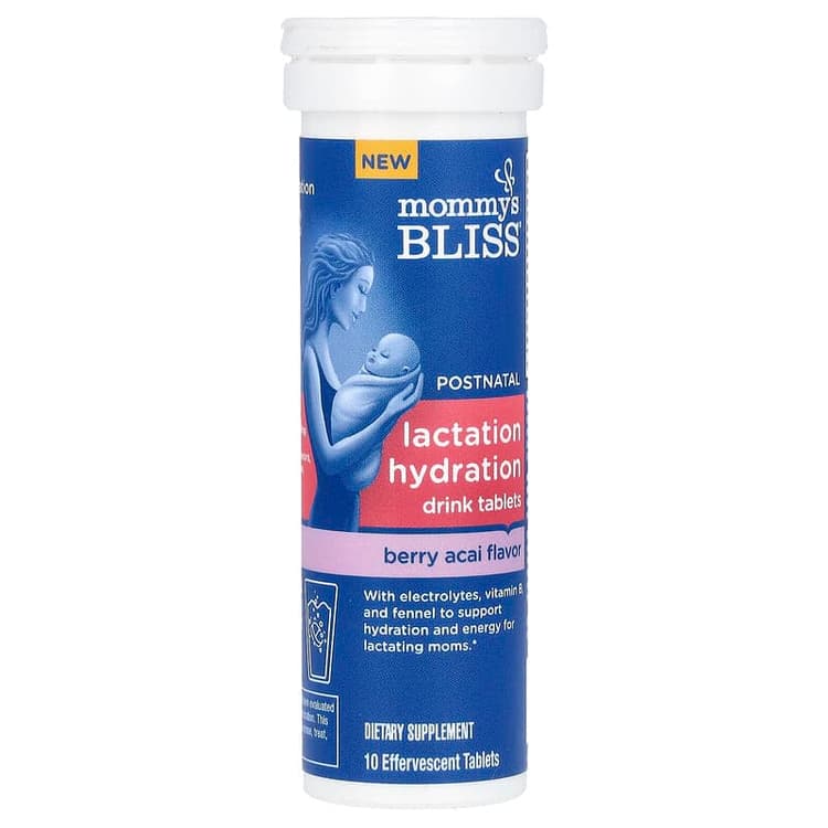 Mommy'S Bliss Postnatal Lactation Hydration Drink Tablets Berry Acai Flavor 10 Effervescent