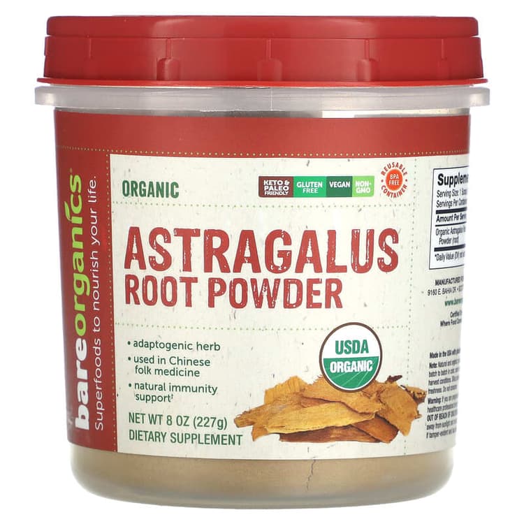 Bareorganics Organic Astragalus Root Powder