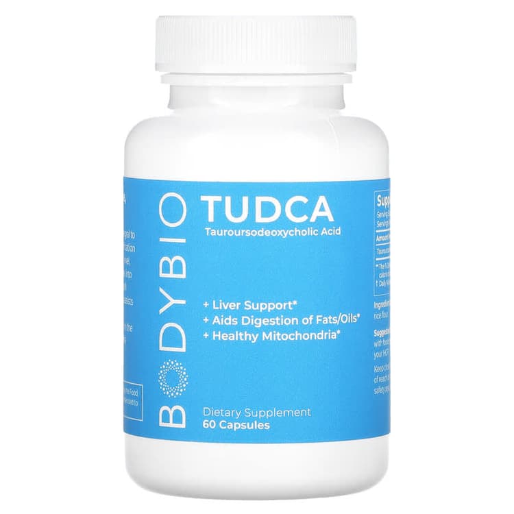Bodybio Tudca Tauroursodeoxycholic Acid 60 Capsules