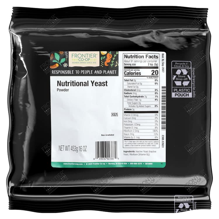 Frontier Co-Op Natural Products Nutritional Yeast Powder