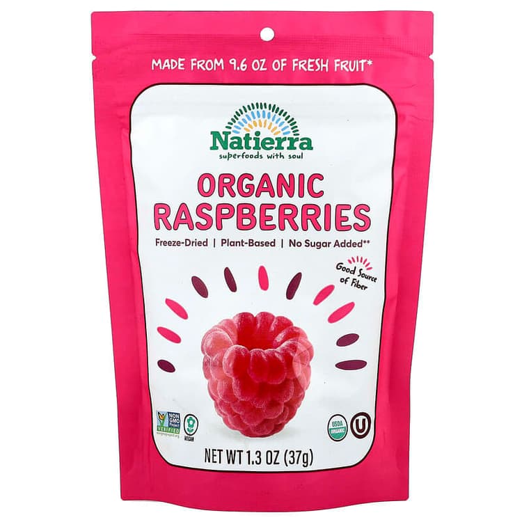 Natures All Foods Organic Raspberries Freeze-Dried