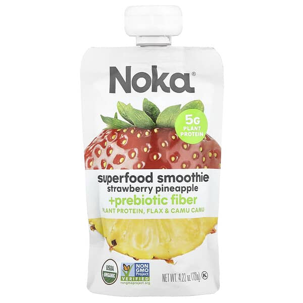 Noka Superfood Smoothie Organic Strawberry Pineapple