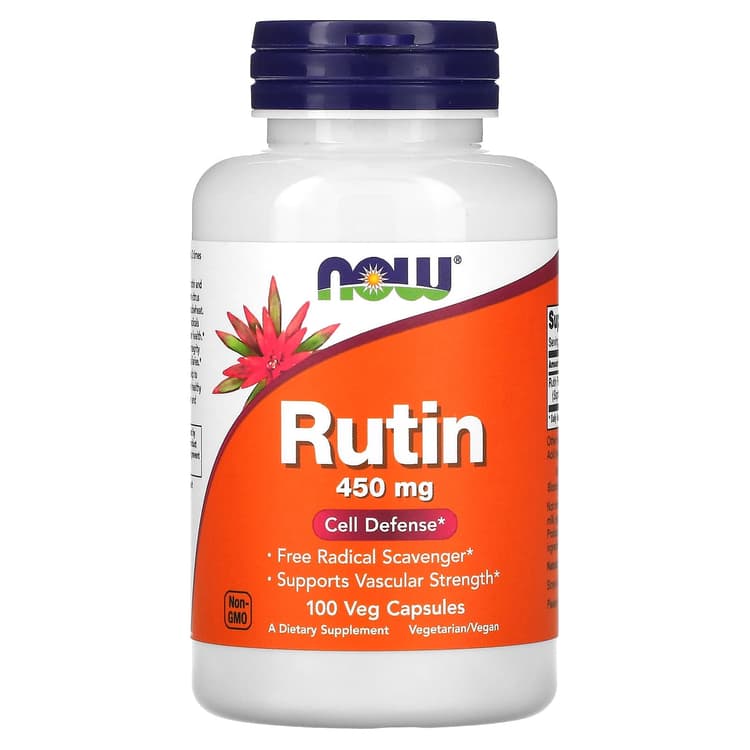 Now Rutin Cell Defense Dietary Supplement 100 Veg Capsules