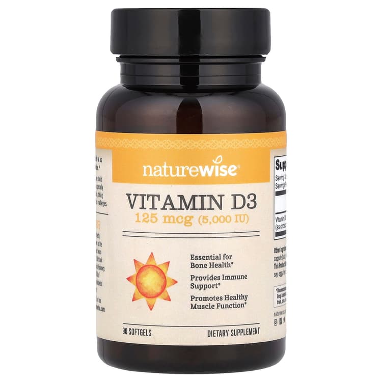 Naturewise Vitamin D3 125 Mcg (5,000 Iu), 90 Softgels