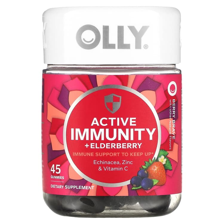 Olly Active Immunity + Elderberry Gummies Berry Brave