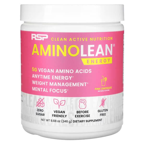 Rsp Clean Active Nutrition Aminolean Energy Pink Lemonade