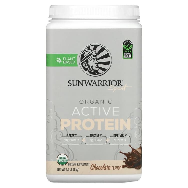 Sunwarrior Sport Organic Active Protein Chocolate Flavor Dietary Supplement