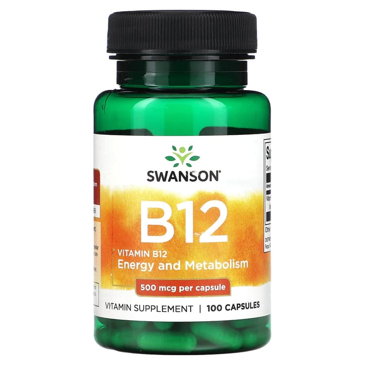 Swanson B-12 Vitamin Supplement, 100 Capsules