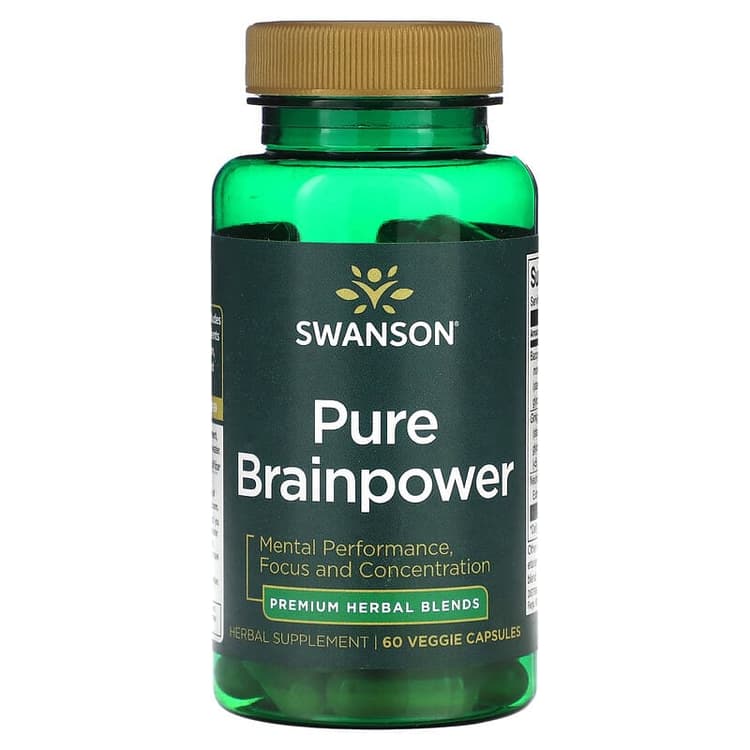 Swanson Pure Brainpower Premium Herbal Blends