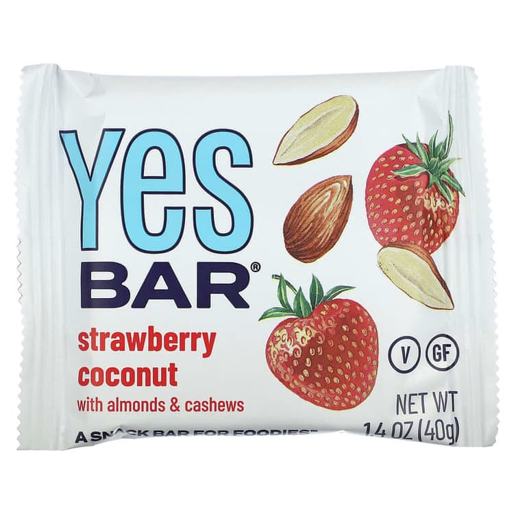Yes Bar Strawberry Coconut With Almonds & Cashews