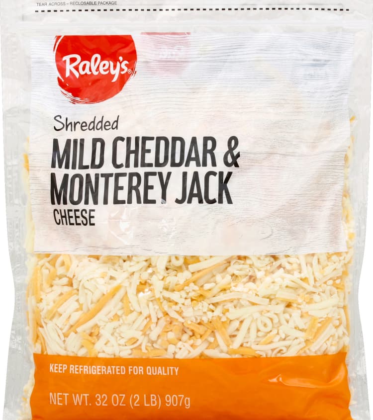 Raley'S Shredded Mild Cheddar & Monterey Jack Cheese