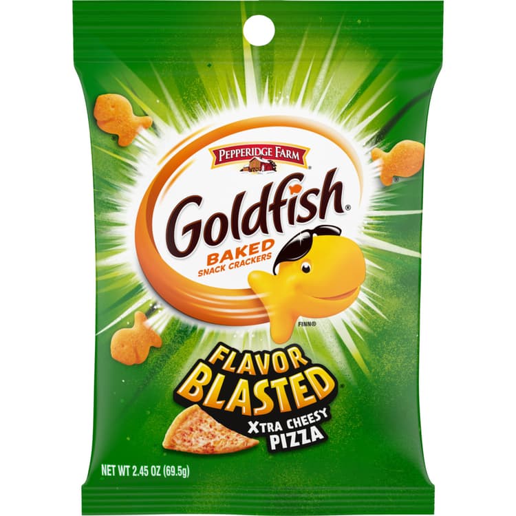 Goldfish Flavor Blasted Baked Snack Crackers, Xtra Cheesy Pizza