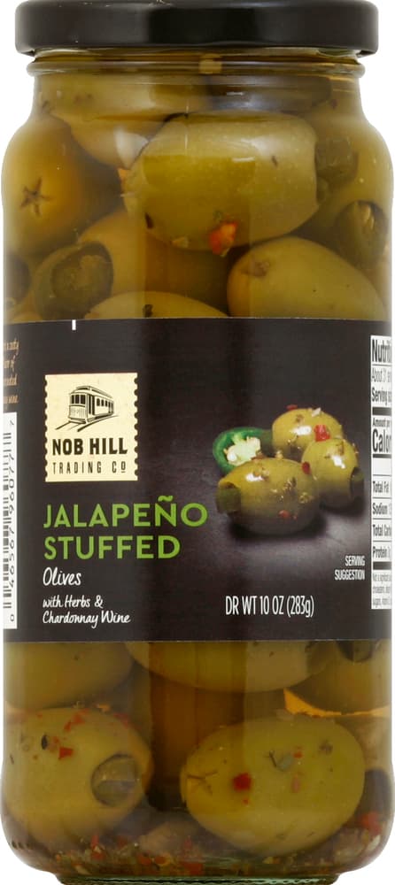 Nob Hill Trading Co. Jalapeno Stuffed Olives With Herbs & Chardonnay