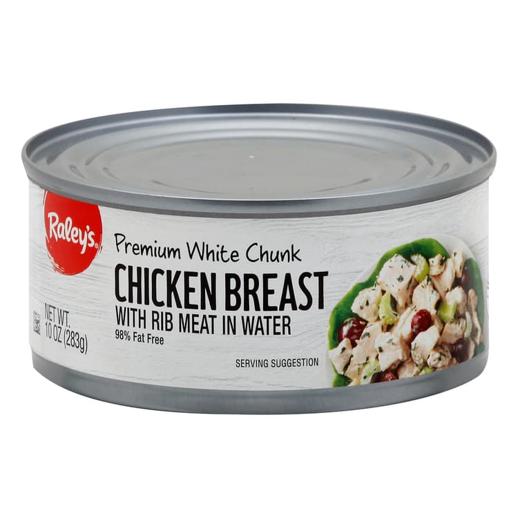 Raley'S Premium White Chunk Chicken Breast With Rib Meat In Water