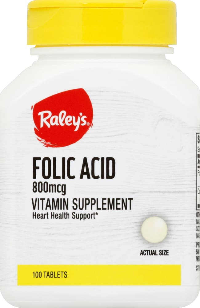 Raley'S Folic Acid, 800 Mcg