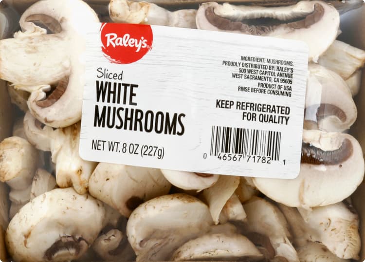 Raley'S Sliced White Mushrooms
