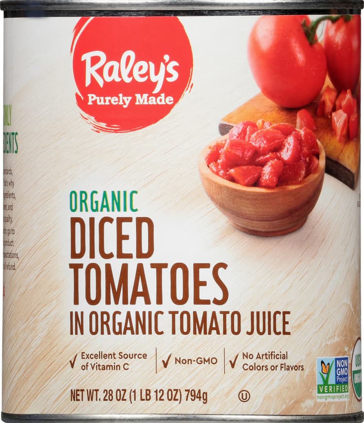 Raley'S Purely Made Organic Diced Tomatoes In Organic Tomato Juice