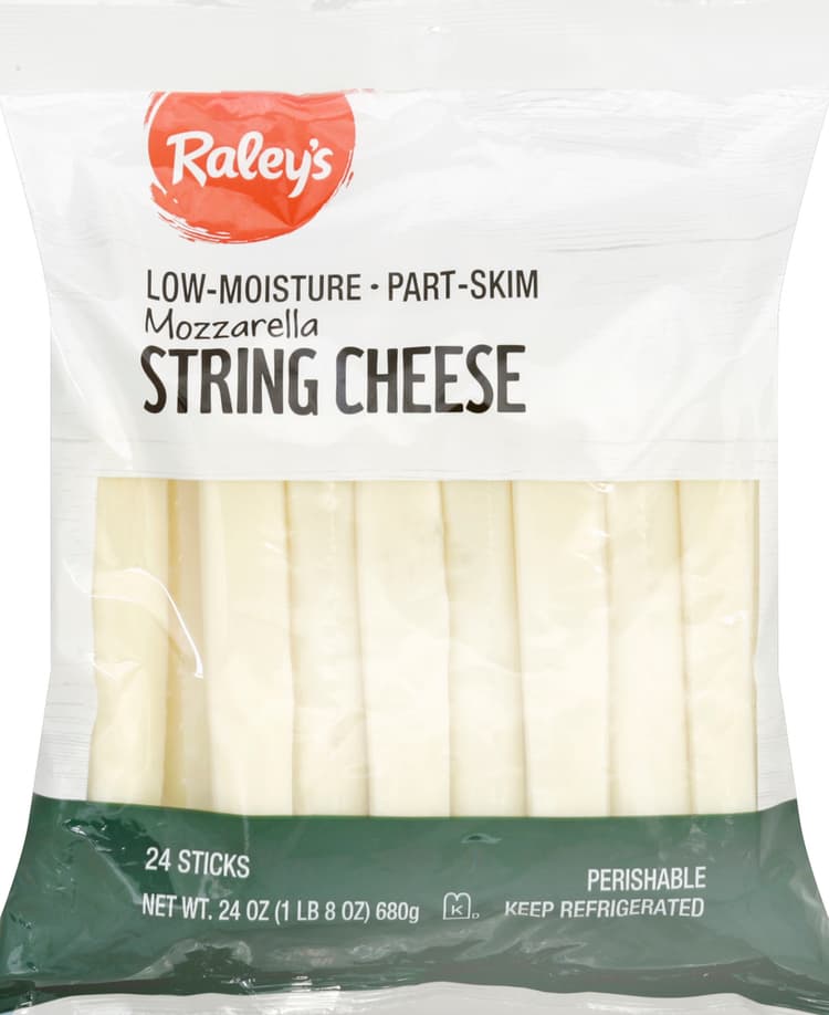 Raley'S Low-Moisture, Part-Skim, Mozzarella String Cheese