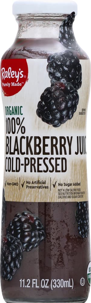 Raley'S Purely Made Organic Cold-Pressed 100% Blackberry Juice