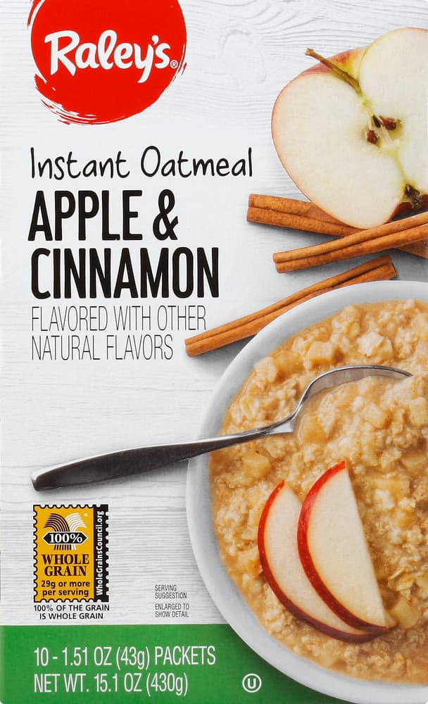 Raley'S Apple & Cinnamon Instant Oatmeal