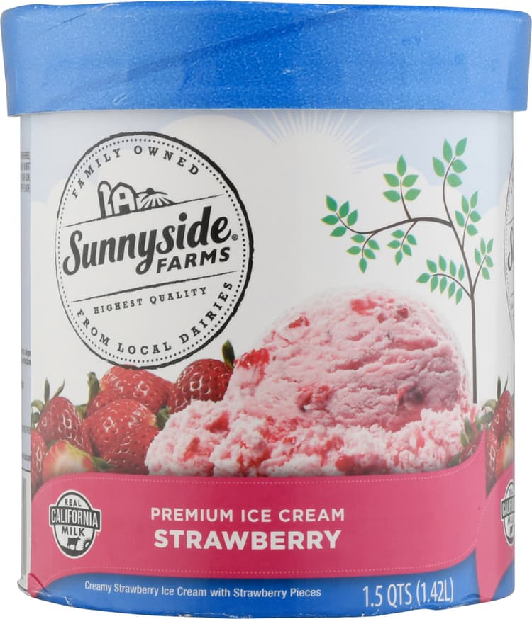 Sunnyside Farms Ice Cream, Strawberry, Premium