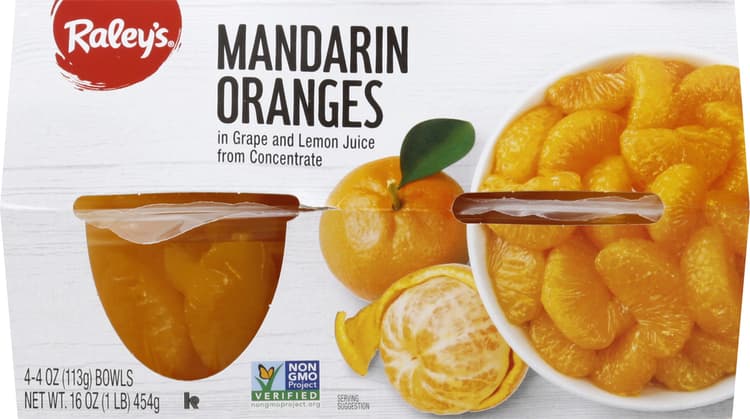 Raley'S Mandarin Oranges In Grape And Lemon Juice