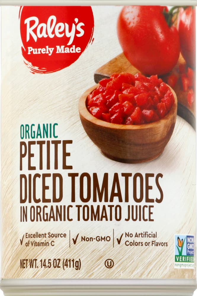 Raley'S Purely Made Organic Petite Diced Tomatoes In Organic Tomato Juice