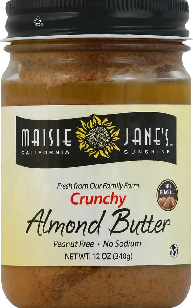 Maisie Janes California Sunshine Almond Butter, Crunchy
