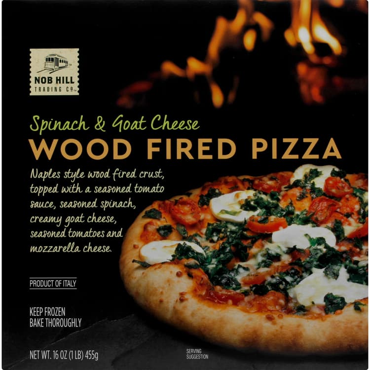 Nob Hill Trading Co. Spinach & Goat Cheese Wood Fired Pizza