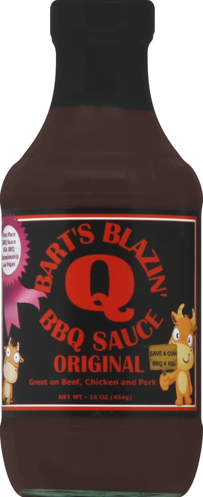 Barts Blazin Q Bbq Sauce, Original