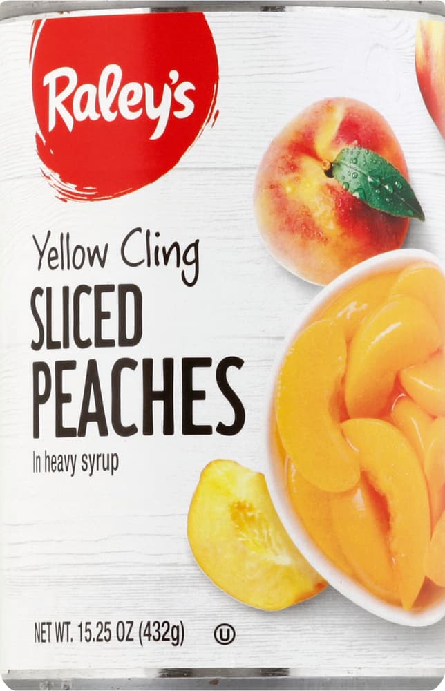 Raley'S Peach, In Heavy Syrup, Yellow Cling, Sliced