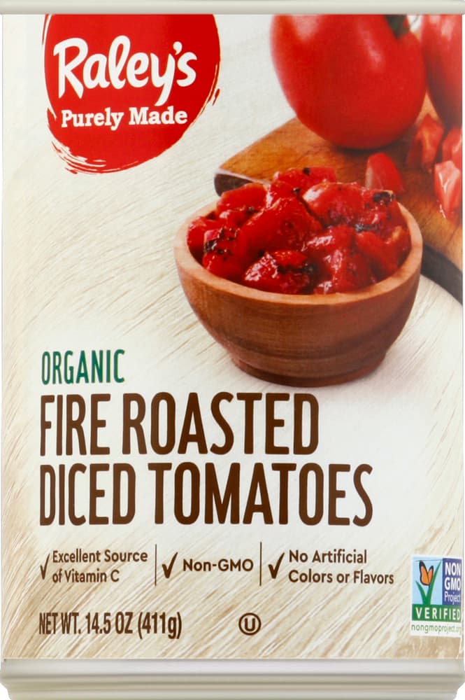 Raley'S Purely Made Organic Fire Roasted Diced Tomatoes