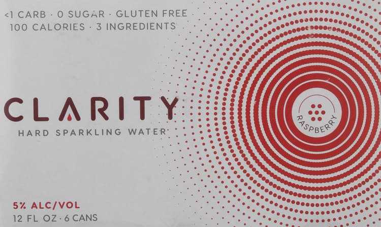 Clarity Hard Sparkling Water, Raspberry