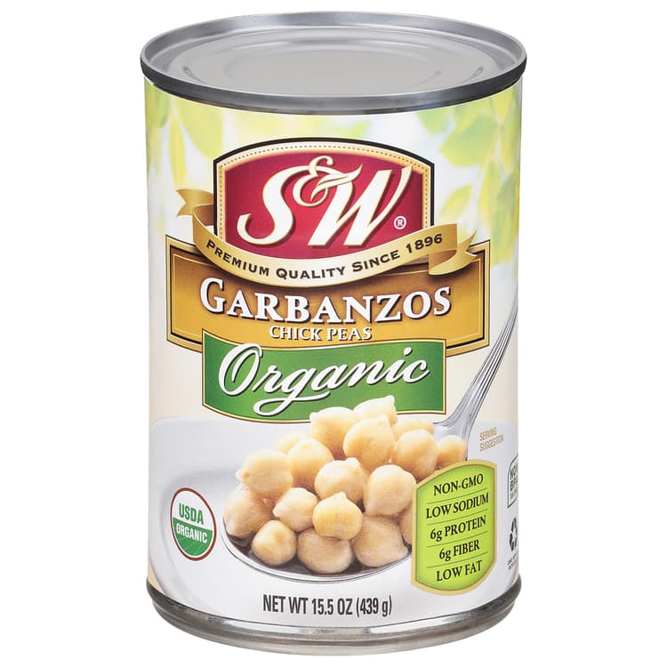 S&W Garbanzos, Chick Peas, Organic