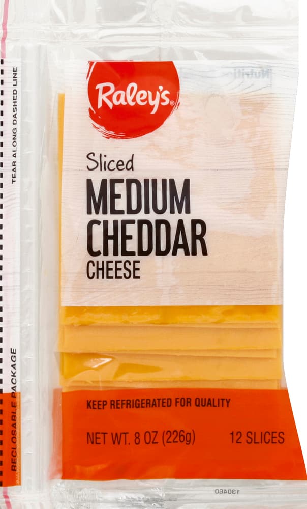 Raley'S Sliced Medium Cheddar Cheese