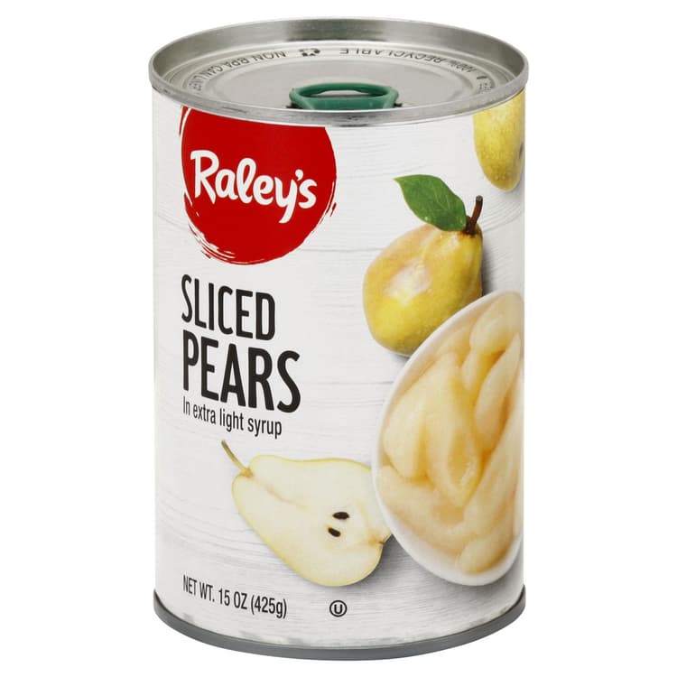 Raley'S Sliced Pears In Light Syrup