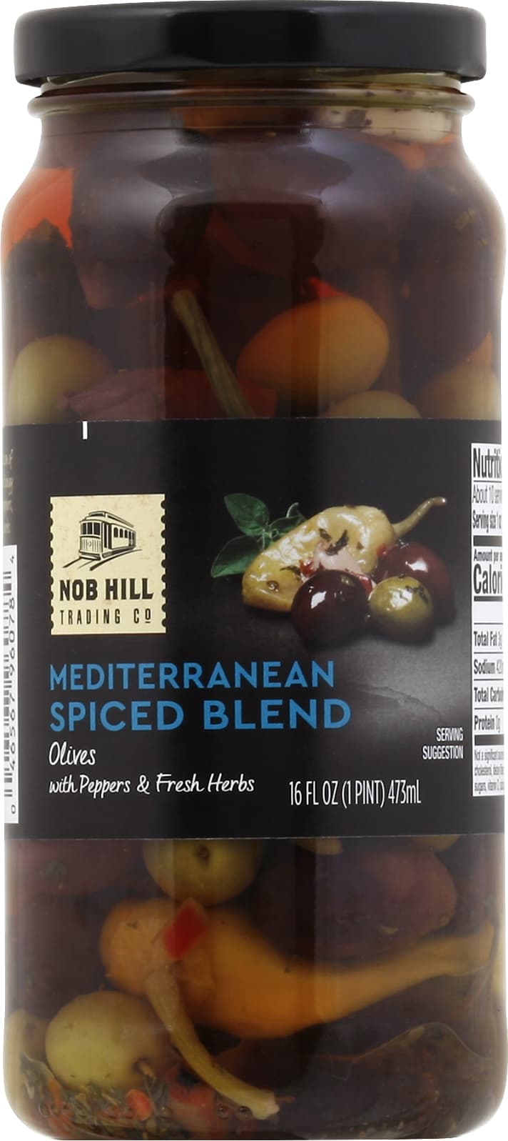 Nob Hill Trading Co Mediterranean Spiced Blend Olives With Peppers & Fresh Herbs