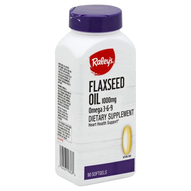 Raley'S Flaxseed Oil, Softgels